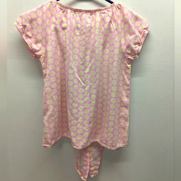 Girl's Wonder Nation Pink Floral Tie-Front Blouse - Picture 3 of 7